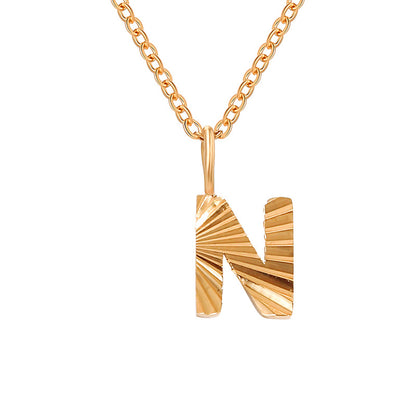 Simple Style Letter Stainless Steel Pendant Necklace In Bulk