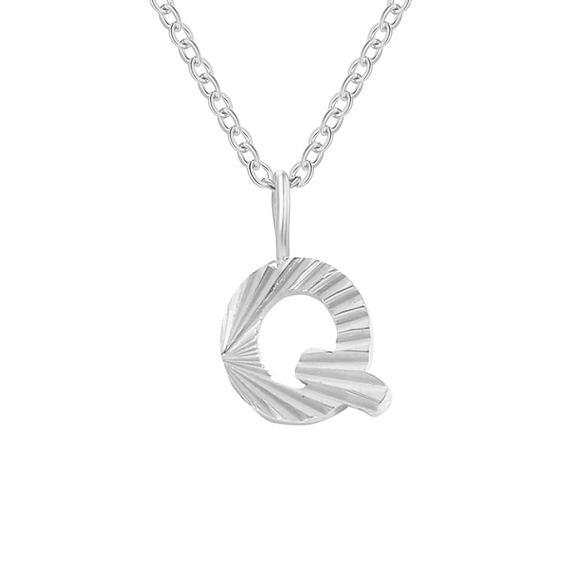 Simple Style Letter Stainless Steel Pendant Necklace In Bulk