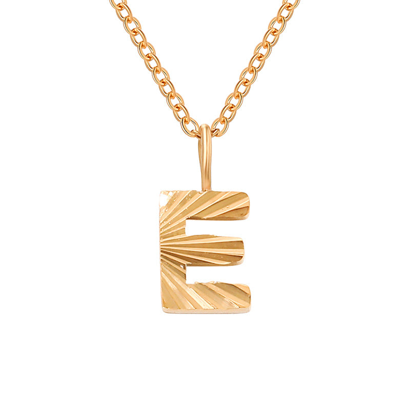 Simple Style Letter Stainless Steel Pendant Necklace In Bulk