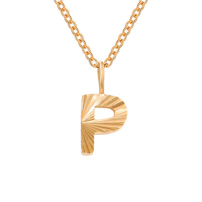 Simple Style Letter Stainless Steel Pendant Necklace In Bulk