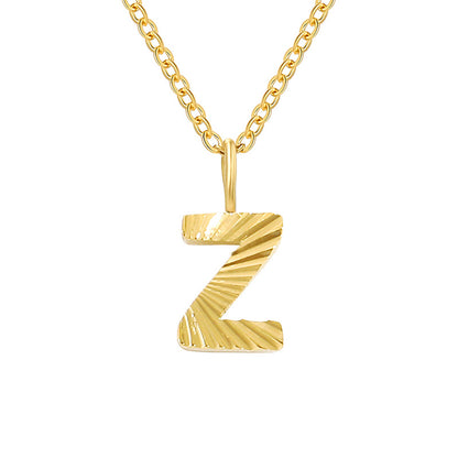 Simple Style Letter Stainless Steel Pendant Necklace In Bulk