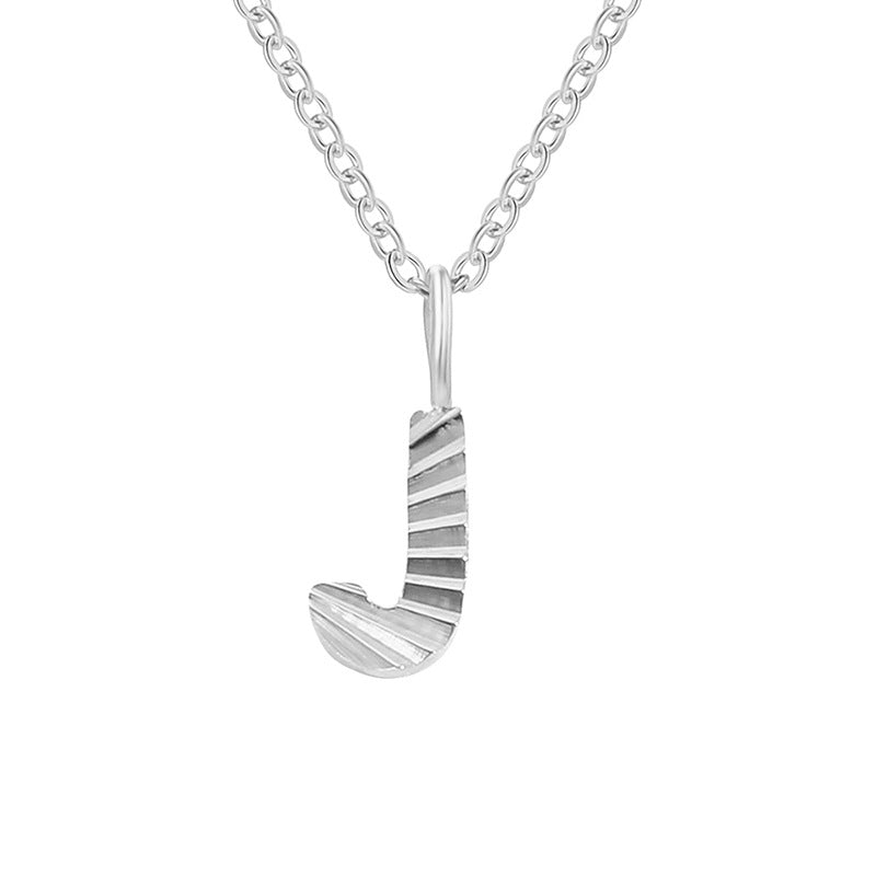 Simple Style Letter Stainless Steel Pendant Necklace In Bulk