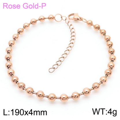 Simple Style Round Stainless Steel Plating 18k Gold Plated Bracelets