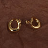 1 Pair Casual Solid Color Plating Stainless Steel 14k Gold Plated Ear Studs