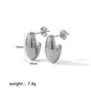 1 Pair Retro L Shape Polishing Plating Stainless Steel 18k Gold Plated Ear Studs