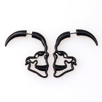 1 Pair Vintage Style Skull Plating Alloy Earrings