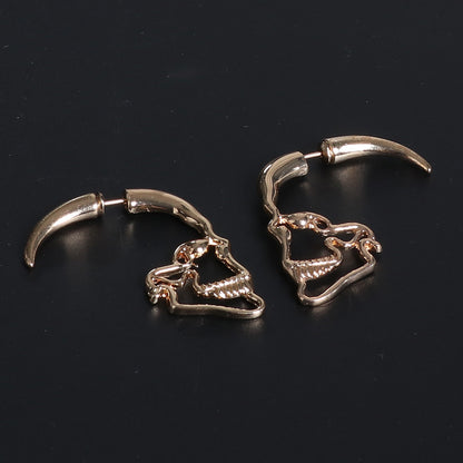 1 Pair Vintage Style Skull Plating Alloy Earrings