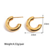 1 Pair Simple Style Classic Style C Shape U Shape The Answer Plating Stainless Steel Earrings