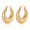 1 Pair Simple Style Classic Style C Shape U Shape The Answer Plating Stainless Steel Earrings