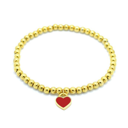 Basic Modern Style Heart Shape Stainless Steel Plating 18k Gold Plated Bracelets