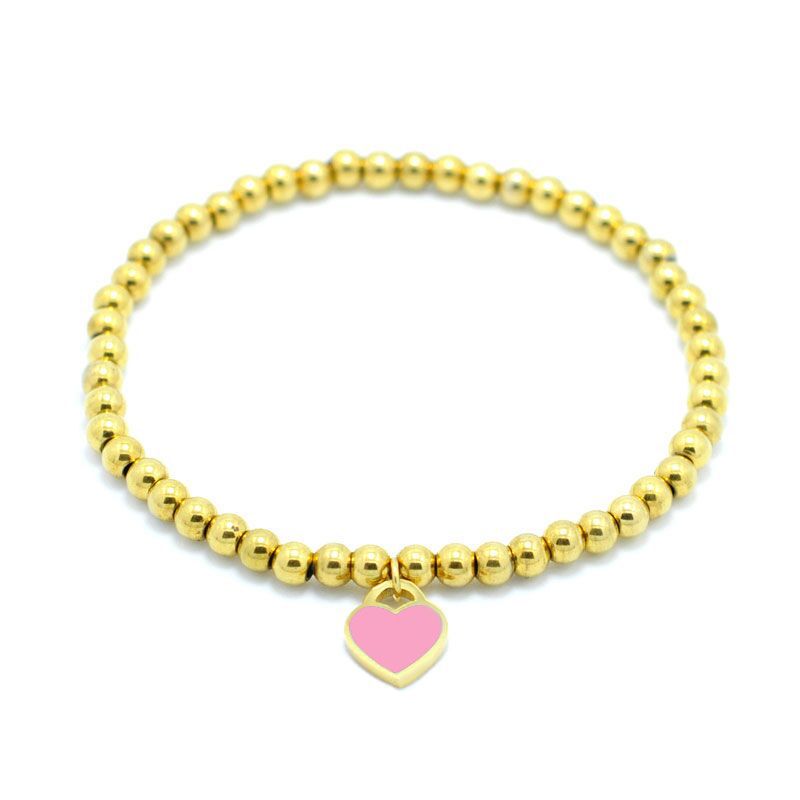 Basic Modern Style Heart Shape Stainless Steel Plating 18k Gold Plated Bracelets