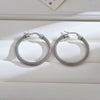 1 Pair Elegant Classic Style Solid Color Plating Stainless Steel 18k Gold Plated Hoop Earrings