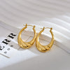 1 Pair Roman Style Streetwear Geometric Plating Stainless Steel 18k Gold Plated Earrings