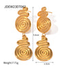 1 Pair Ig Style Simple Style Circle Plating Stainless Steel 18k Gold Plated Drop Earrings