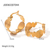 1 Pair Ig Style Round Plating Stainless Steel 18k Gold Plated Earrings