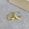 1 Pair Retro Simple Style Geometric Plating Stainless Steel 18k Gold Plated Earrings