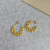 1 Pair Retro Simple Style Geometric Plating Stainless Steel 18k Gold Plated Earrings