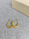 1 Pair Retro Simple Style Geometric Plating Stainless Steel 18k Gold Plated Earrings