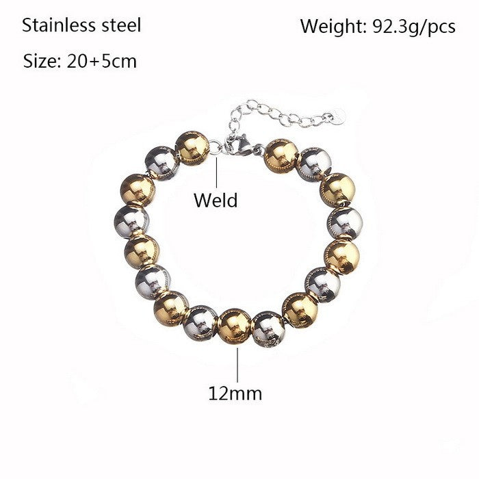 Simple Style Geometric Titanium Steel Bracelets Plating Stainless Steel Bracelets