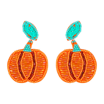 1 Pair Exaggerated Funny Novelty Pumpkin Alloy Drop Earrings