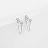 1 Pair Simple Style Geometric Inlay Stainless Steel Rhinestones Drop Earrings