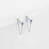 1 Pair Simple Style Geometric Inlay Stainless Steel Rhinestones Drop Earrings