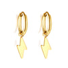 1 Pair Simple Style Star Plating Stainless Steel Gold Plated Earrings