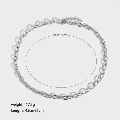 Hip-hop British Style Solid Color Stainless Steel Plating Bracelets Necklace
