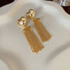 1 Pair Simple Style Shiny Star Tassel Heart Shape Plating Inlay Copper Rhinestones Drop Earrings