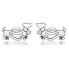 1 Pair Cute Dog Inlay Sterling Silver Zircon Ear Studs