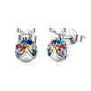 1 Pair Simple Style Beetles Inlay Sterling Silver Zircon Ear Studs