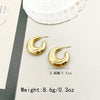 1 Pair Nordic Style Commute Spiral Stripe Enamel Plating Stainless Steel Gold Plated Ear Studs