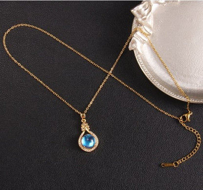 Simple Style Cartoon Character Heart Shape Bow Knot Copper Inlay Zircon Pendant Necklace