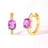 1 Pair Ig Style Shiny Oval Plating Inlay Copper Zircon White Gold Plated Gold Plated Earrings