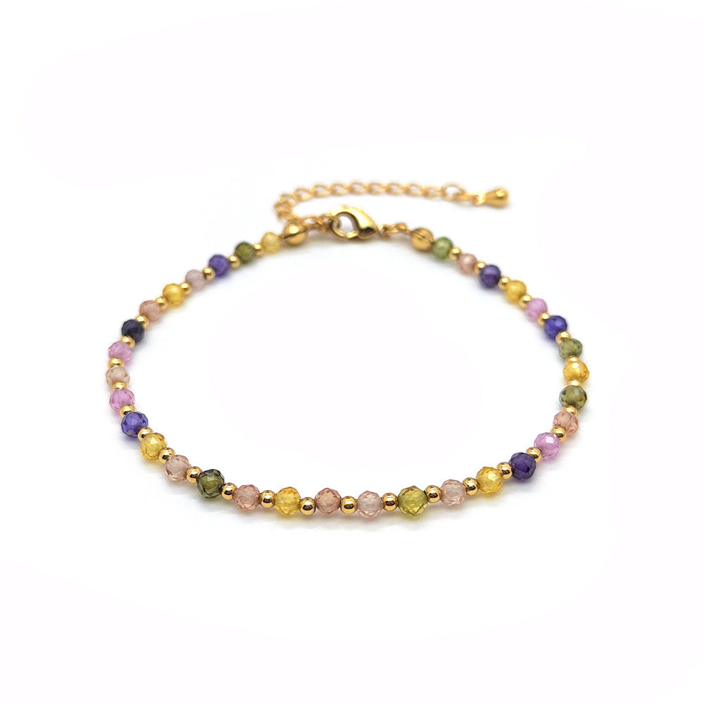 Modern Style Color Block 18k Gold Plated Mixed Materials Wholesale Bracelets Necklace