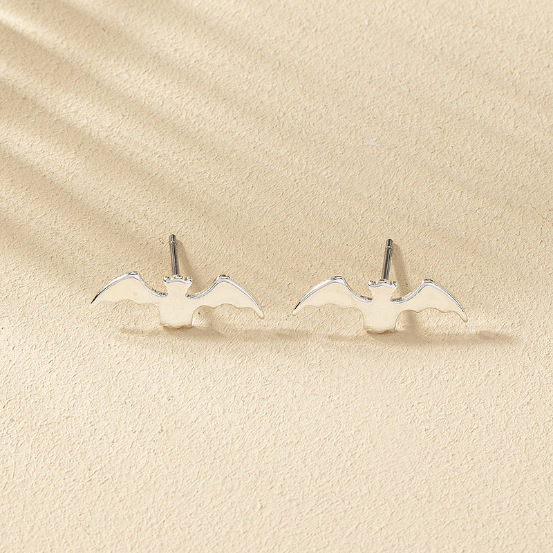 1 Pair Simple Style Commute Korean Style Bat Plating Alloy Ear Studs