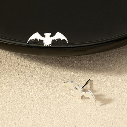 1 Pair Simple Style Commute Korean Style Bat Plating Alloy Ear Studs