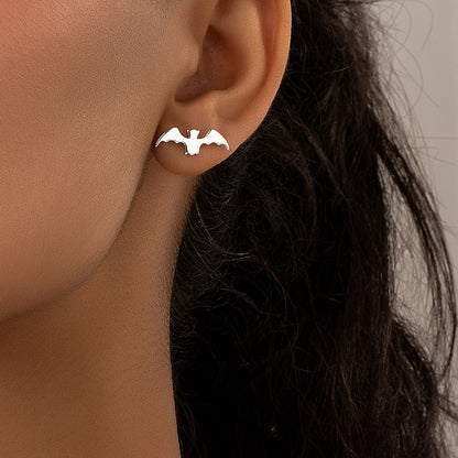 1 Pair Simple Style Commute Korean Style Bat Plating Alloy Ear Studs