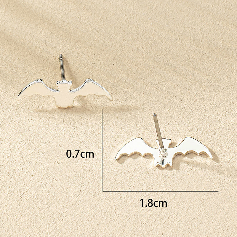 1 Pair Simple Style Commute Korean Style Bat Plating Alloy Ear Studs