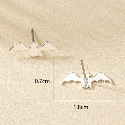 1 Pair Simple Style Commute Korean Style Bat Plating Alloy Ear Studs