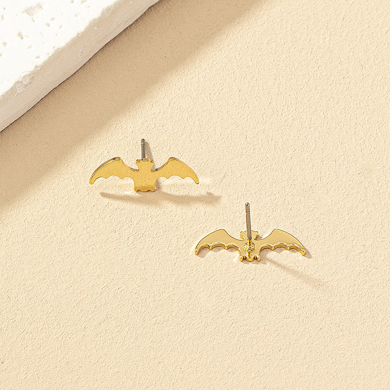 1 Pair Simple Style Commute Korean Style Bat Plating Alloy Ear Studs