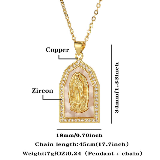 Elegant Streetwear Geometric Copper Plating Inlay Zircon Pendant Necklace