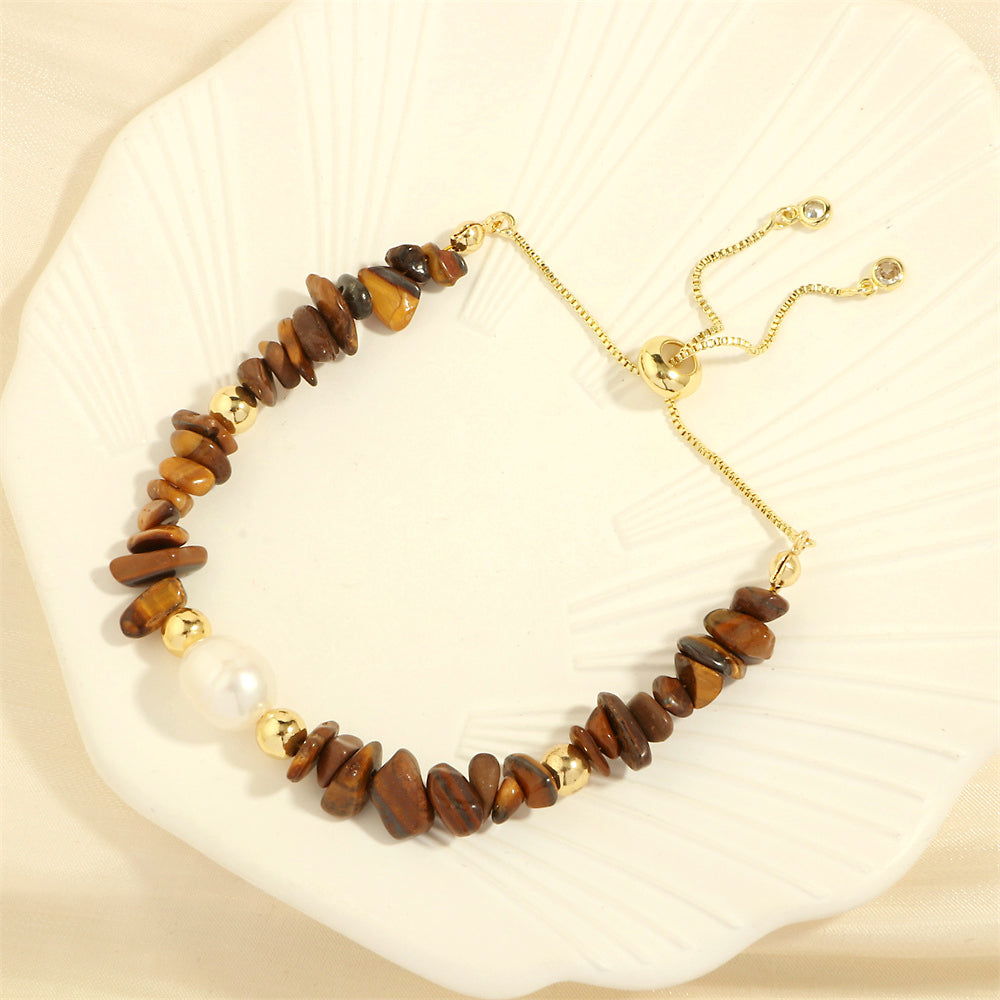 Bohemian Simple Style Irregular Freshwater Pearl Gravel Wholesale Bracelets