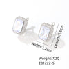 1 Pair Elegant Retro Luxurious Square Plating Inlay Copper Zircon White Gold Plated Gold Plated Ear Studs