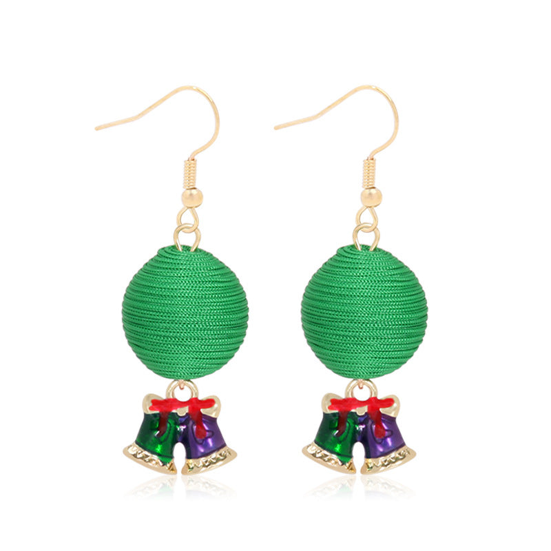 1 Pair Simple Style Christmas Tree Inlay Alloy Zircon Drop Earrings