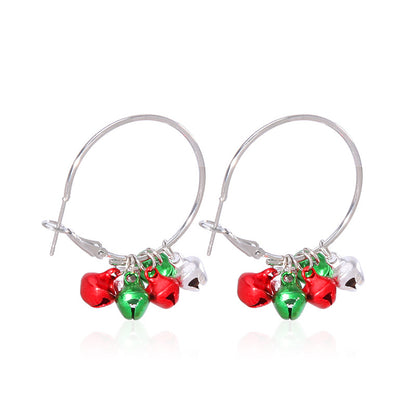 1 Pair Simple Style Christmas Tree Inlay Alloy Zircon Drop Earrings