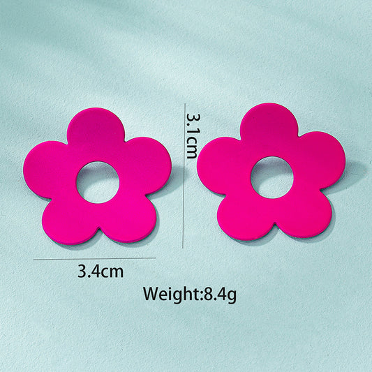 1 Pair Basic Lady Flower Plating Alloy Gold Plated Ear Studs