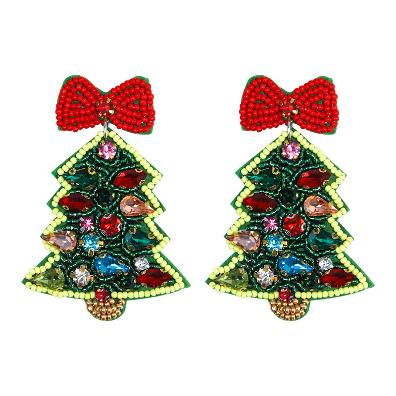 1 Pair Cartoon Style Streetwear Christmas Hat Christmas Tree Plastic Drop Earrings