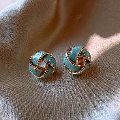 1 Pair Elegant Geometric Alloy Ear Studs