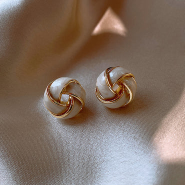 1 Pair Elegant Geometric Alloy Ear Studs